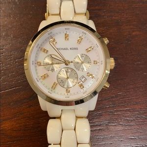 COPY - Michael Kors White & Gold watch